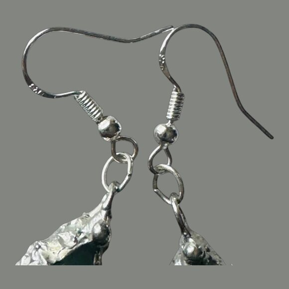 Green Aventurine Teardrop Earrings With Artisan Silver Blend Bezels & 925 Hooks - Picture 12 of 16